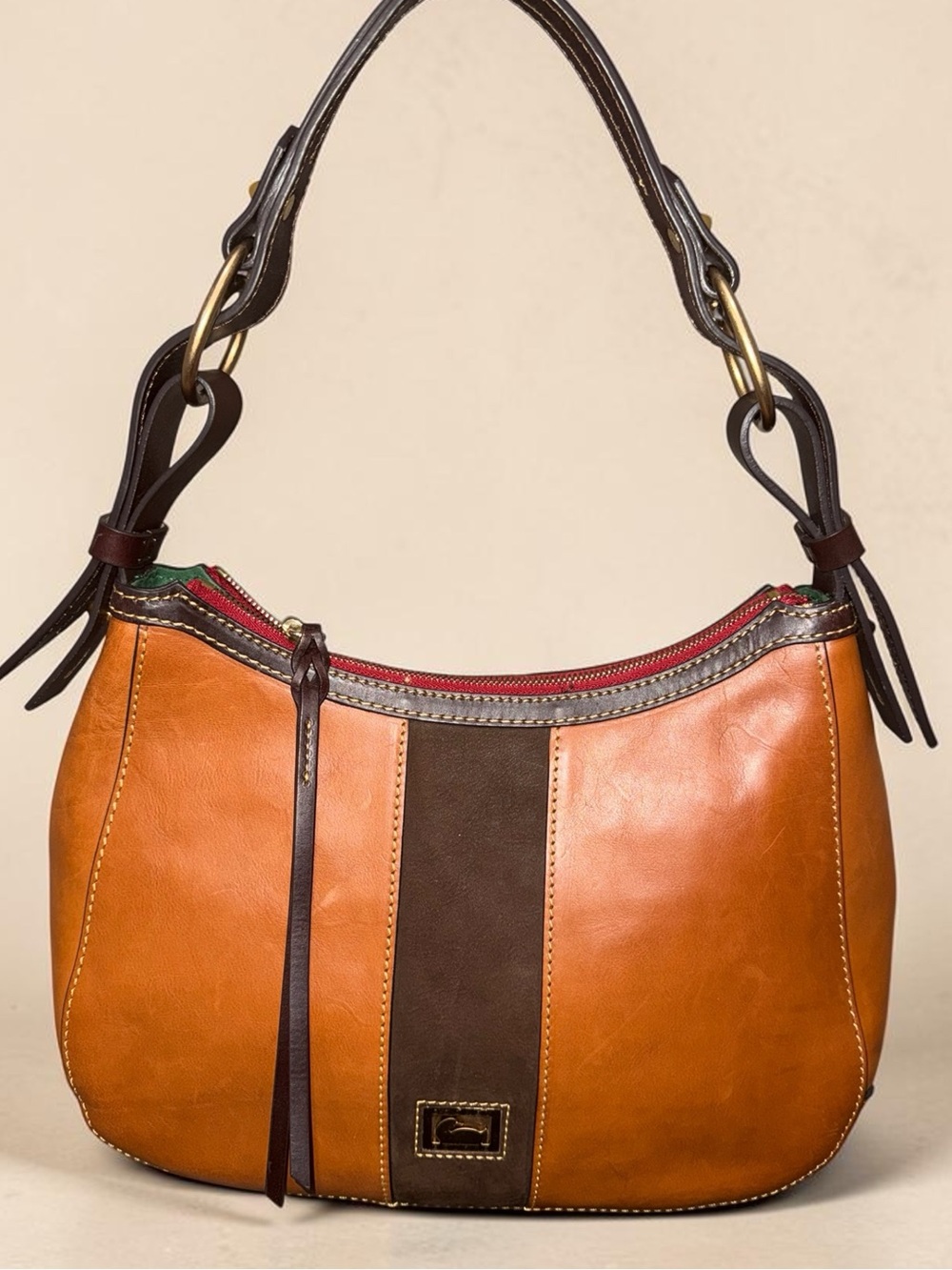 Dooney & Bourke Juliette Florentine Leather Hobo Shoulder Bag